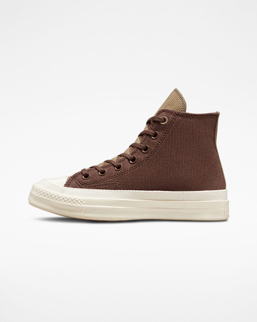 Tenisky Vysoke Converse Chuck 70 Stretch Corduroy Damske Hnede Hnedožltý | SK RNPKB0